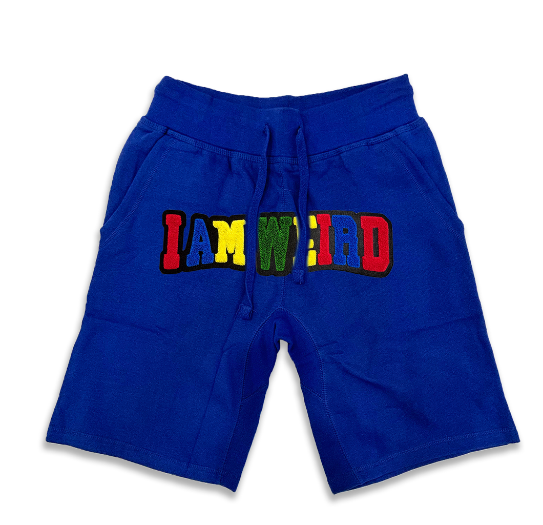 IAmWeird Single-Line Logo Jogger Shorts in royal