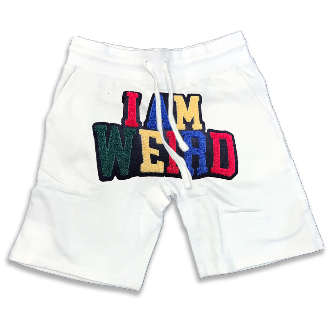 IAmWeird Box Logo Jogger Shorts in white